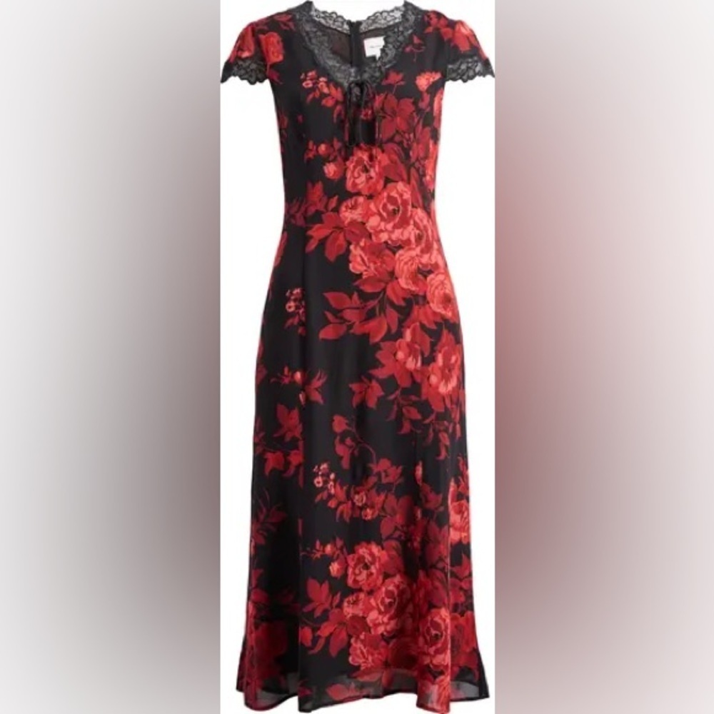 Reformation Tiffi Midi Floral Dress Size 0 B49